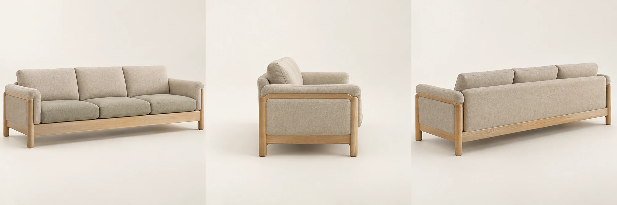 Naseem — Three-seat sofa